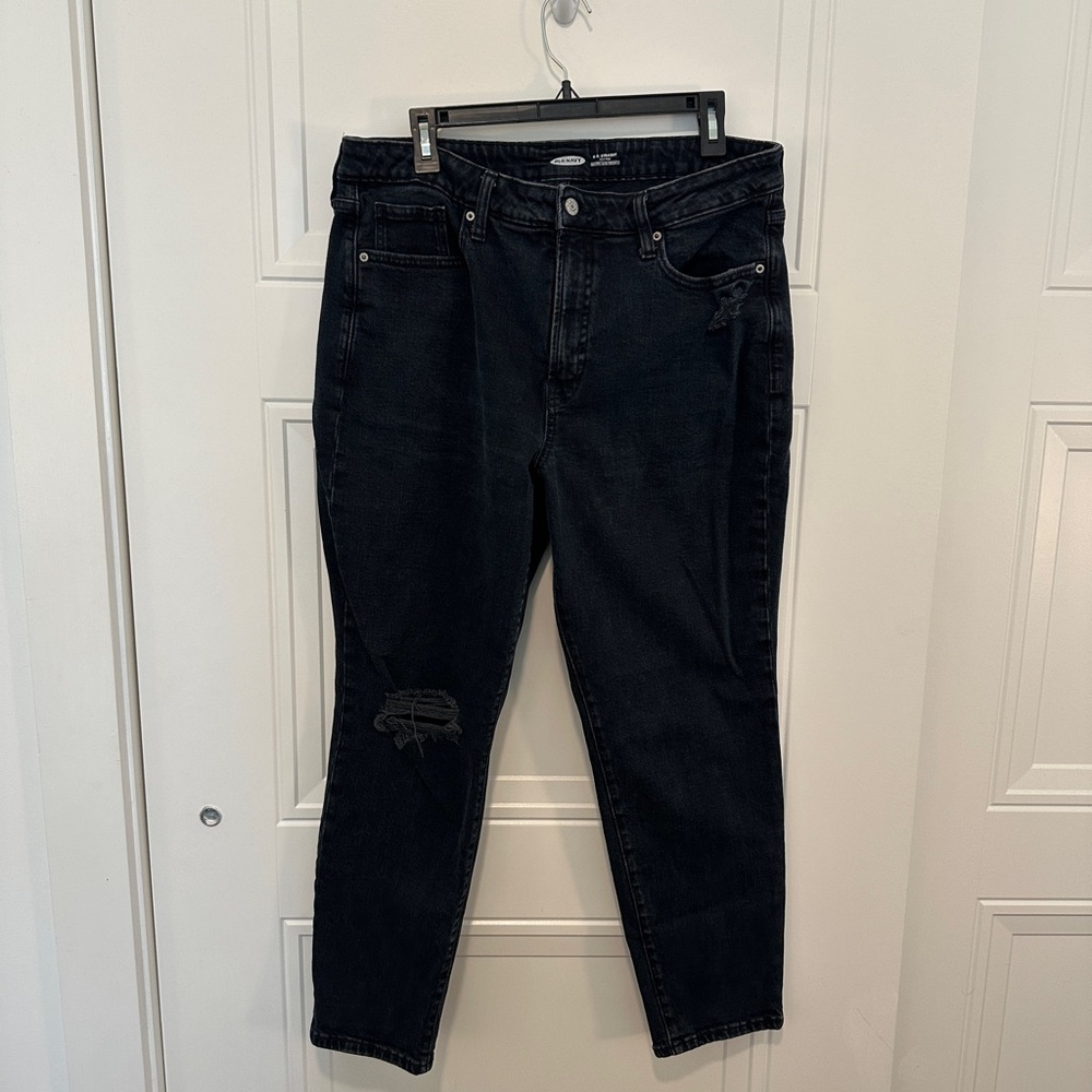 Old Navy OG Straight High Rise Black Jeans